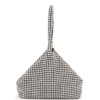 Full Stone Top Handle Soft Triangle Clutch Bag